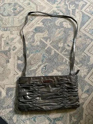 Michael Kors Webster Metallic Ruched Leather Clutch/shoulder Bag • $29.99