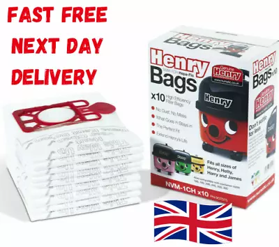 Henry Hoover Bags Hepaflo NVM-1CH 907075 Numatic Hetty James Harry Pack Of 10 5 • £7.50