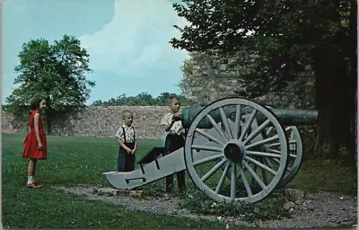 C1960's Children Civil War Cannon Fort Frederick State Park Washington CO MD • $4.65