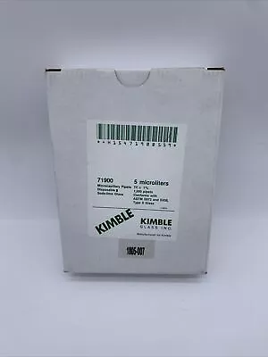 Kimble 71900-5  Glass Disposable Micro Capillary Pipets 5 Microliters 1000 Total • $49.99
