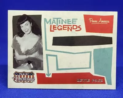 2015 Panini Americana Matinee Legends Bettie Paige #2 • $2.95