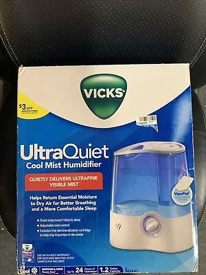 Vicks Ultrasonic Cool Mist Humidifier - White/Blue (V5100NS) • $20