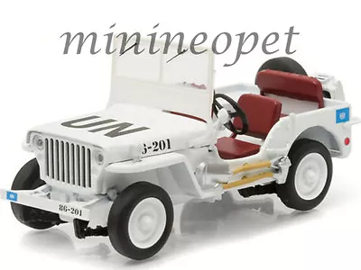 Greenlight 86308 Jeep Willys United Nations Un 1/43 Diecast Model Car White  • $15.30