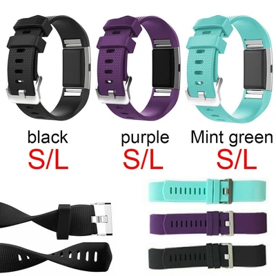 $5.99 • Buy For Fitbit Charge 2 Silicone Band Replacement Wristband Watch Strap Bracelet