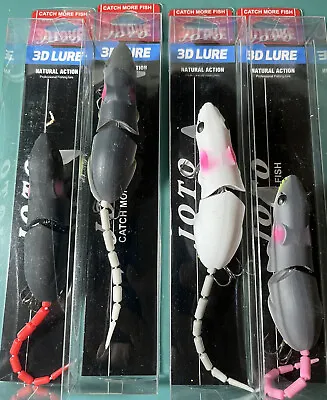 4 COLORS Mouse Topwater/Floating Jointed Rattle Swimbait Fishing Lure W/Rat-tail • $4.49