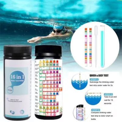 £10.19 • Buy 16 In 1 Drinking Water Test Kit Strips Home Water Quality Test For Tap Easy Use
