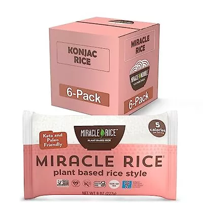 Miracle Noodle Rice - Plant Based Shirataki 8 Ounce (Pack Of 6)  • $37.99