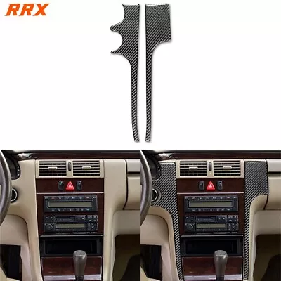 2Pcs Carbon Fiber Center Console Navigation CD Panel Trim For E-Class W210 96-02 • $53.99