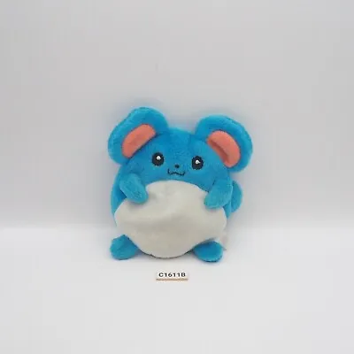 Marill C1611B Pokemon Tomy Flat Shape Plush 4  Toy Doll Japan • $13.59