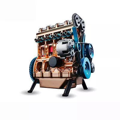 4-cylinder Inline Gasoline Engine Model Building Kits Full Metal Assembled Toy • $726