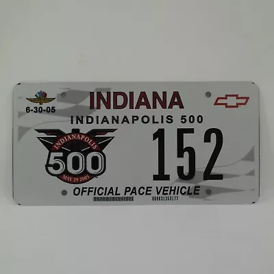 2005 Indianapolis 500 Pace Car Vehicle License Plate Chevrolet Corvette • $149.99