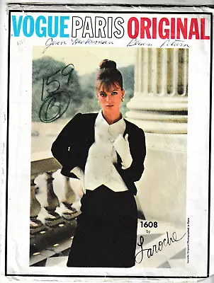 Vogue Paris Original Pattern 1608 GUY LAROCHE Misses Suit & Overblouse Sz 16. FF • $49.88