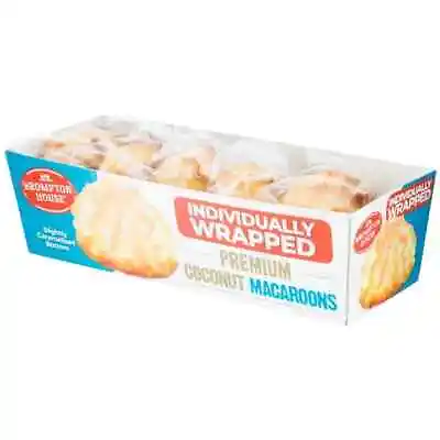 Pack Of 4 X Brompton House Premium 5 Coconut Macaroons Individually Wrapped 222g • £10.99