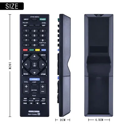 RM-YD092 Remote Control For Sony Bravia TV KDL-50R450A KDL-40R380B KDL-32R330B • $6.45