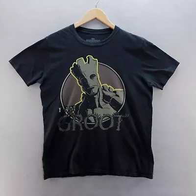 Guardians Of The Galaxy T Shirt Large Black I Am Groot Short Sleeve Marvel • £6.59