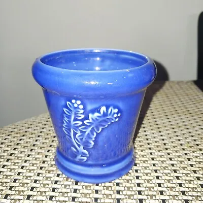 $9.95 • Buy Vintage Ceramic Garden Pot House Plant Pot 5  Cobalt Blue
