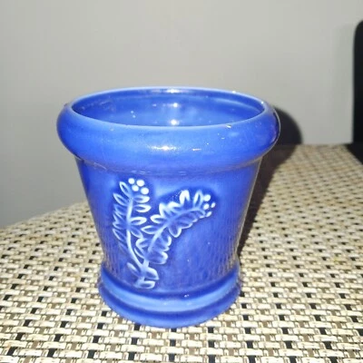 $9.95 • Buy Vintage Ceramic Garden Pot House Plant Pot 5  Cobalt Blue