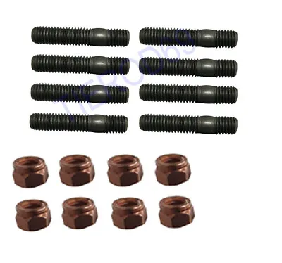 EXHAUST MANIFOLD STUDS & NUTS GOLF VW MK1 MK2 MK3 T25 CAMPER CORRADO X 8 A712 • $10.58