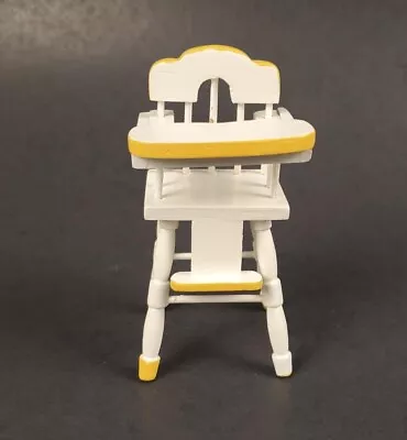 Miniature Dollhouse Finished White High Chair • $9.99