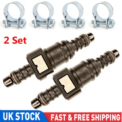 Car Fuel Line Hose Pipe Coupler Quick Release Male & Female Connector 9.89mm UK • £8.69