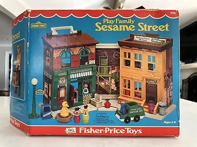 1974 Little People Fisher Price Sesame Street Playset W/ BOX #938 COMPLETE SET • $189