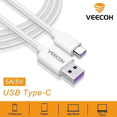 $6.57 • Buy VEECOH 5A USB To Type-C Cable Charging Lead Cord For Huawei Samsung Xiaomi Oppo