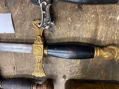 Vtg Knights Of Templar Freemason  Dress Sword 1920's Antique Cerimonial Solingen • $99.95