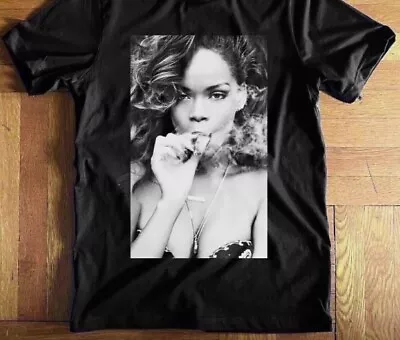 Rihanna Unisex T-shirt Black Short Sleeve Shirt For Fan Unisex Hot Shirt New • $15.99