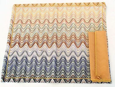 Missoni Home 2 Placemats 2 Napkins Embroidered Chain Stitch Geraldine T60 Cotton • $200