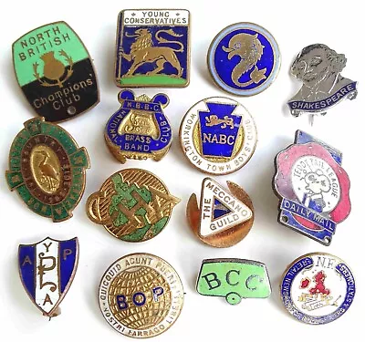 Vintage Club Assoc. Enamel Badges Caravan Mecanno Nf Aypa Cha Bop Country Boys • £16