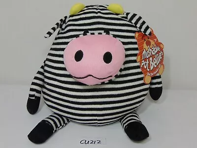 Nwt Jay At Play Mushable Pot Bellies Cow Black/white/striped Stuffed Plush 10  • $34.99