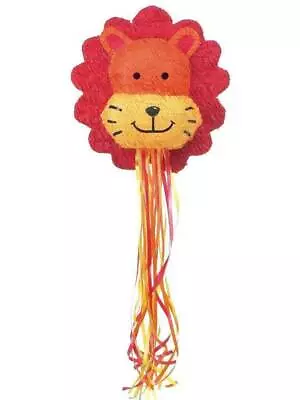 Lion Head Pull Mexican Pinata Zoo Animal Childs Kids Party Game Accessory • £9.97