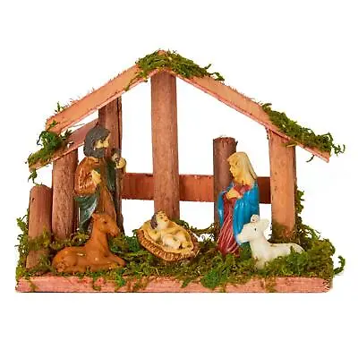 Christmas Nativity 6 Piece Fixed Figure And Stable Scene - N162227 • £10.81