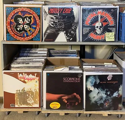 CLASSIC HARD ROCK & METAL VINYL RECORDS.  60'S & 70's.  VG TO NM.  YOU PICK • $24