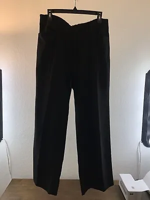Michael Kors Millbrook Fit Black Wide Leg Cuffed Pant Size 8 Pre-owned • $13.50