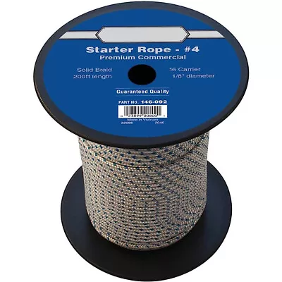 200' 4mm Smooth Braid Nylon Starter Rope Recoil Pull Cord String • $25.99