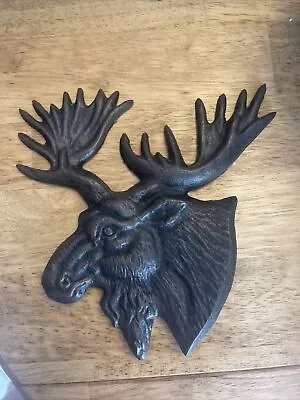 Bronze Metal Moose Head Wall Art • $25