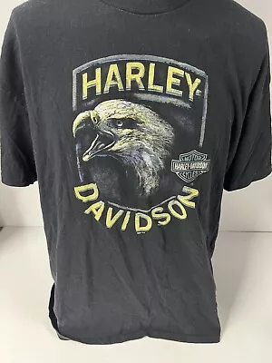 Harley Davidson T Shirt Black XL Excellent Condition Columbus Indiana US Import • $44.99