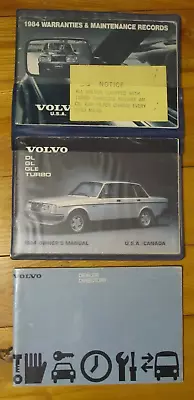 1984 Volvo 240 DL GL GLE Turbo Owner's Manual G4 + Supplement & Dealer Directory • $24.99