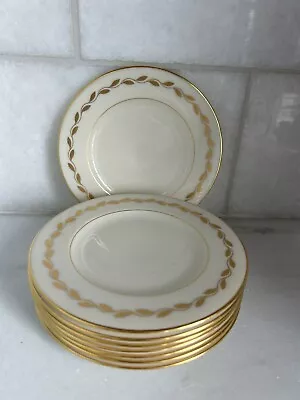 Lot Of 8 Vintage Lenox Golden Wreath 0-313 Dessert /Bread Plates 6” • $26