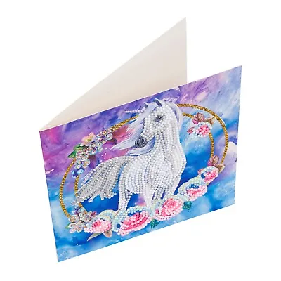 £6.99 • Buy Craft Buddy Crystal Art D.I.Y UNICORN GARLAND Greeting Card Or Picture Kit