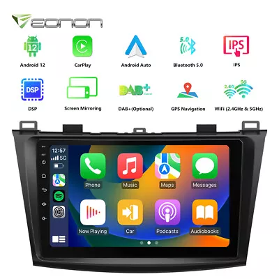 For Mazda 3 2010-2013 CarPlay Android Auto 12 Car Radio Stereo GPS Nav WiFi DAB+ • $212.33