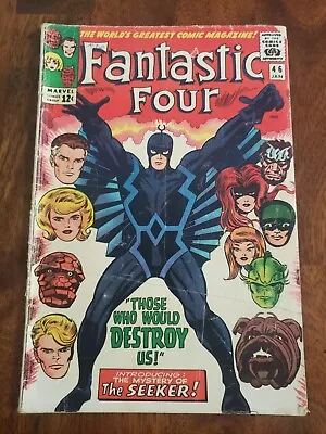 FANTASTIC FOUR # 46 MARVEL COMICS January 1966 1st COVER APPEARANCE BLACK BOLT • $90