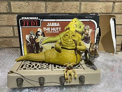 Vintage Star Wars Rotj Jabba The Hutt Playset With Original Box - Kenner 1983 • £63