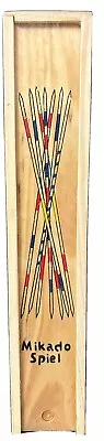 Vintage Mikado Spiel Wood Pick Up Sticks Game Wooden Box Brand New • $18.99