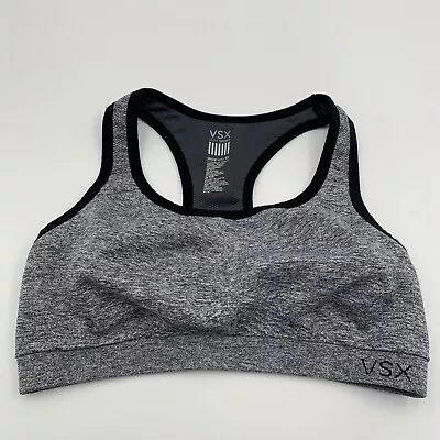  Victoria Secret Womens Sports Bra Sz Medium Gray Yoga Gym • $3.99