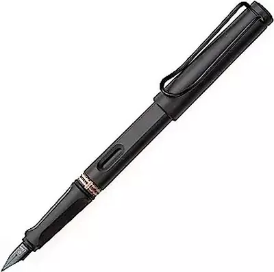 Lamy 4000199 NEW Safari Fountain Pen Charcoal Ex-Fine L17EF Blue Ink • $18.99