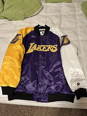 Los Angeles Lakers Satin Varsity Jacket 3XL • $100