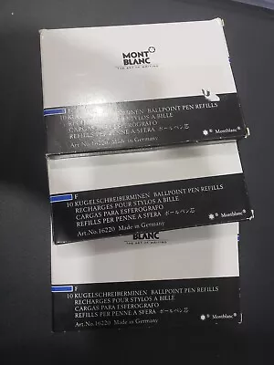 1 Box Of 10 Montblanc  Ballpoint Refills Fine Blue Ink Refills Mb Ball Point • $39