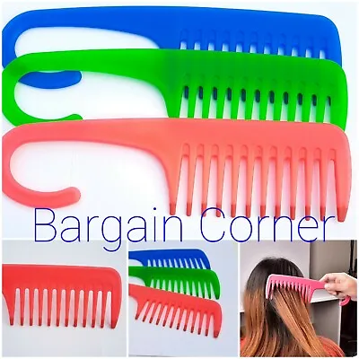 BIG Wide Tooth Shower Wet Hair Style Detangle Curly Hair Comb 1Pcs Large 23cm  • £3.48